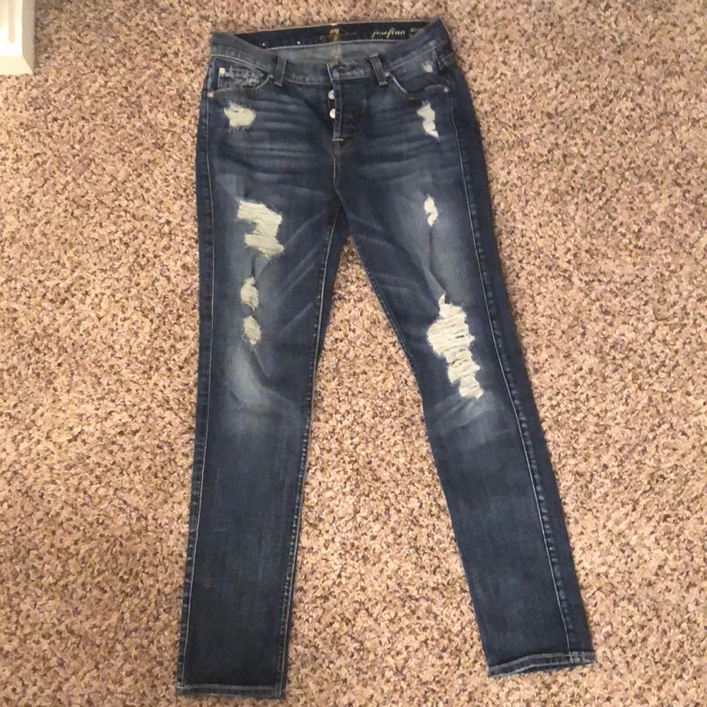 skinny boyfriend “Seven” jeans